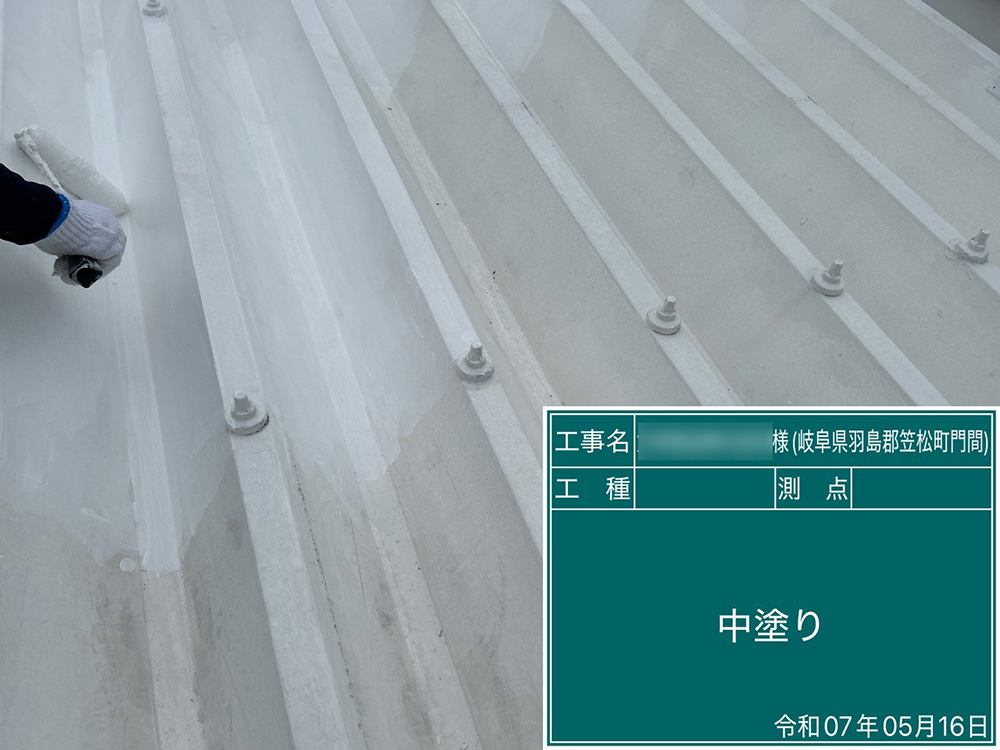 屋根塗装（羽島郡・D様邸）