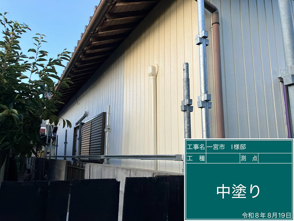外壁塗装（一宮市高田郷廻り・I様邸）